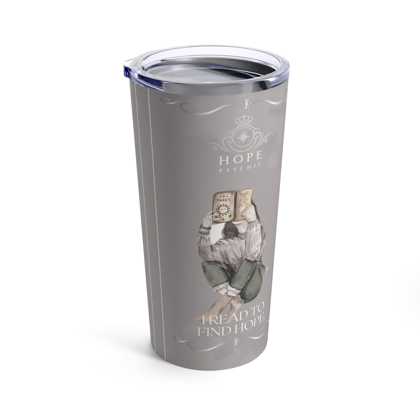 Tumbler 20oz 'I READ TO FIND HOPE'
