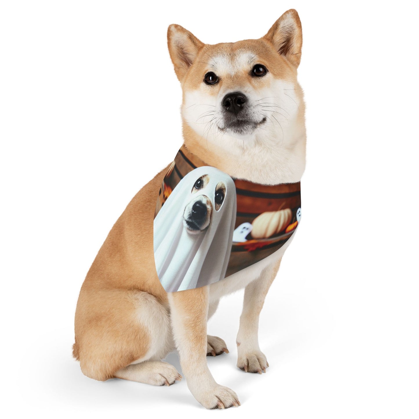 Pet Bandana Collar Halloween ghost dog