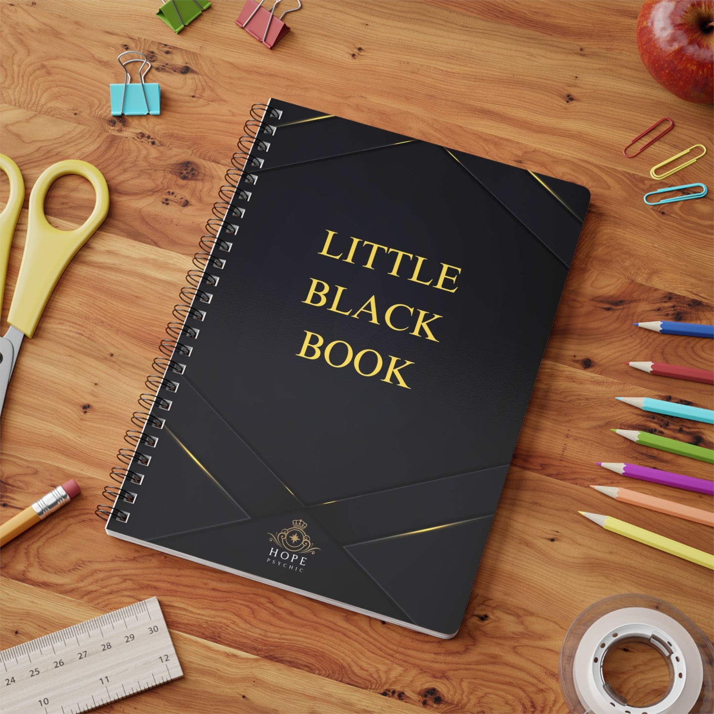 Wirebound Softcover Notebook, A5 'LITTLE BLACK BOOK'