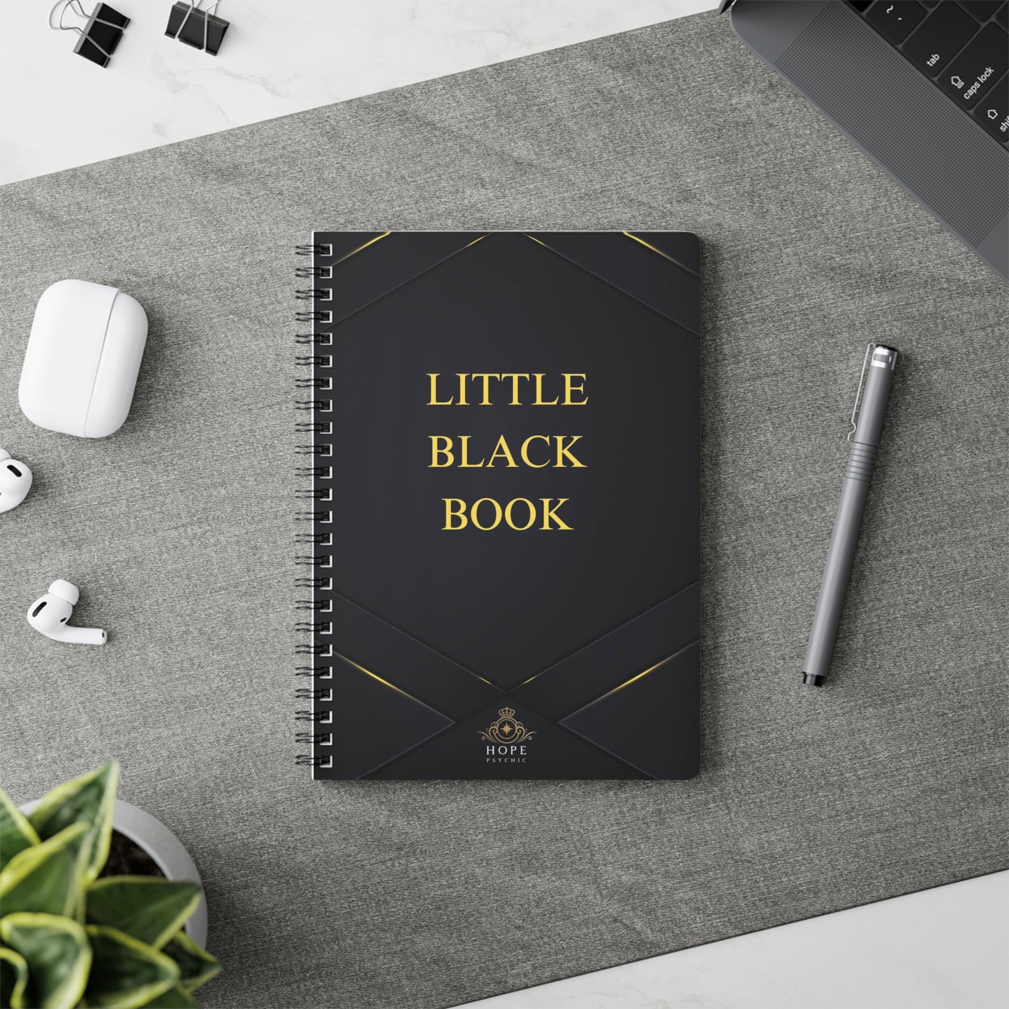 Wirebound Softcover Notebook, A5 'LITTLE BLACK BOOK'