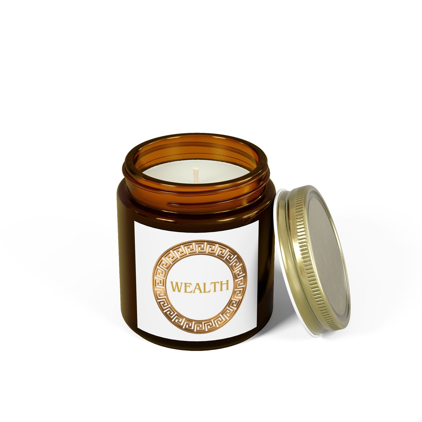 Scented Coconut Apricot Candles (4oz, 9oz) WEALTH