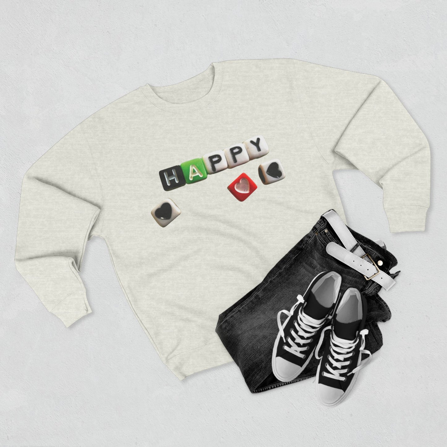 Unisex Crewneck Sweatshirt 'Happy'