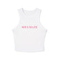 Women's Micro Rib Racer Tank Top Soulmate in Pink