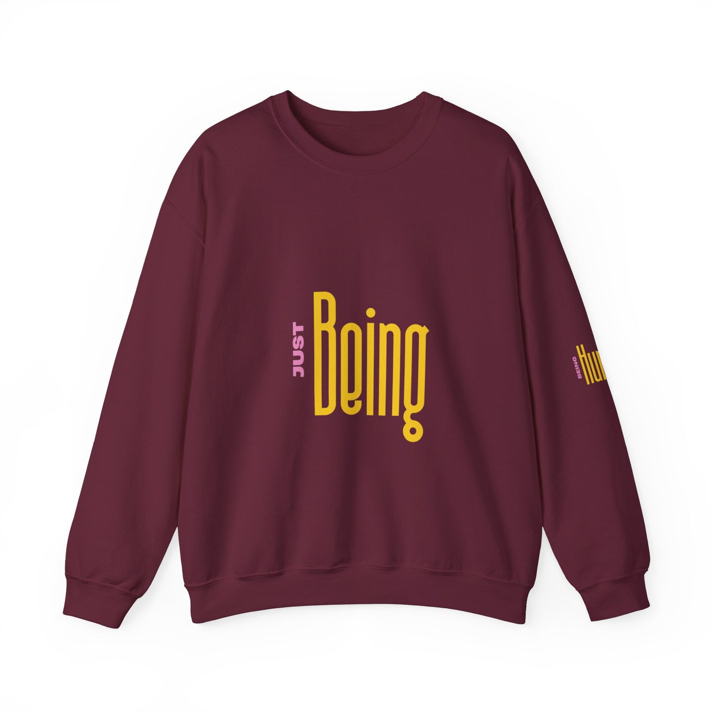 Unisex Heavy Blend™ Crewneck Sweatshirt 'Just Being - Being Human'