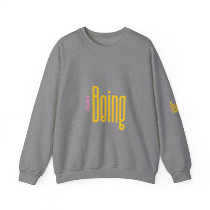 Unisex Heavy Blend™ Crewneck Sweatshirt 'Just Being - Being Human'