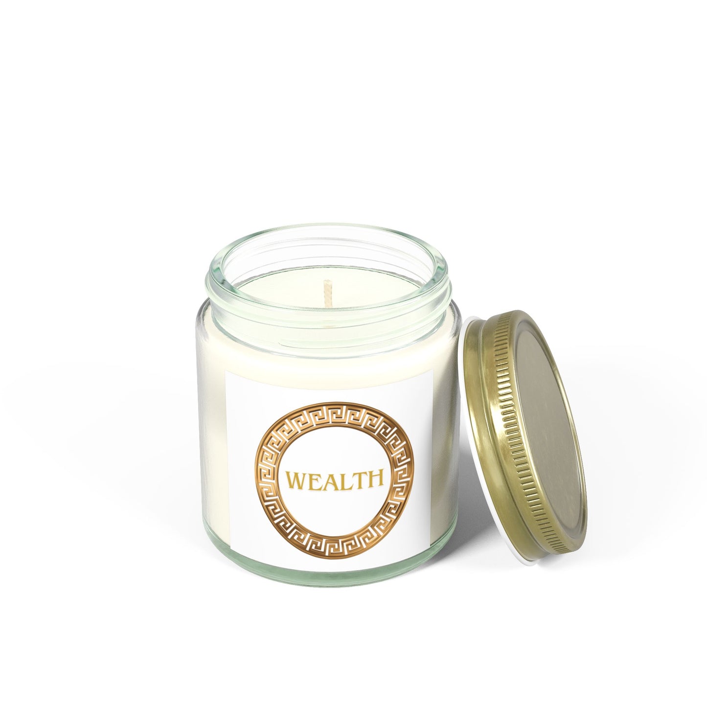 Scented Coconut Apricot Candles (4oz, 9oz) WEALTH