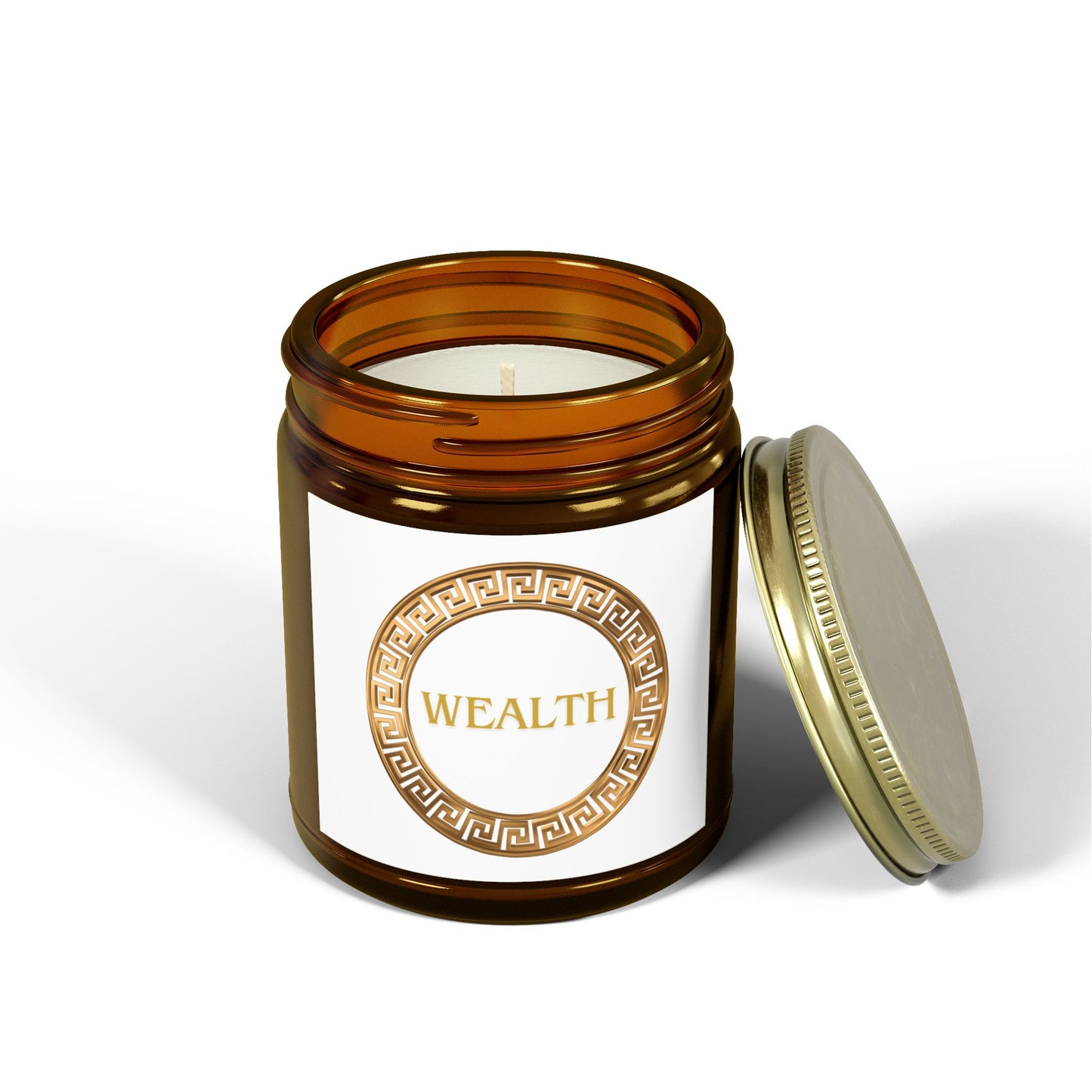 Scented Coconut Apricot Candles (4oz, 9oz) WEALTH