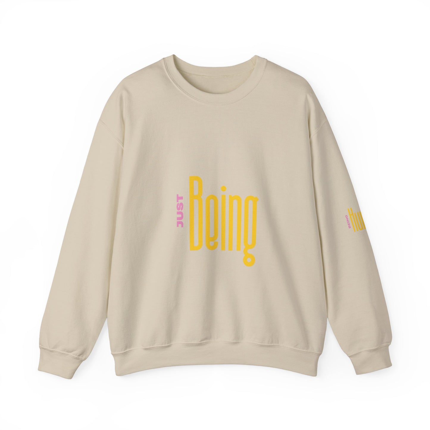 Unisex Heavy Blend™ Crewneck Sweatshirt 'Just Being - Being Human'