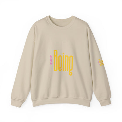 Unisex Heavy Blend™ Crewneck Sweatshirt 'Just Being - Being Human'