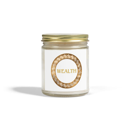 Scented Coconut Apricot Candles (4oz, 9oz) WEALTH