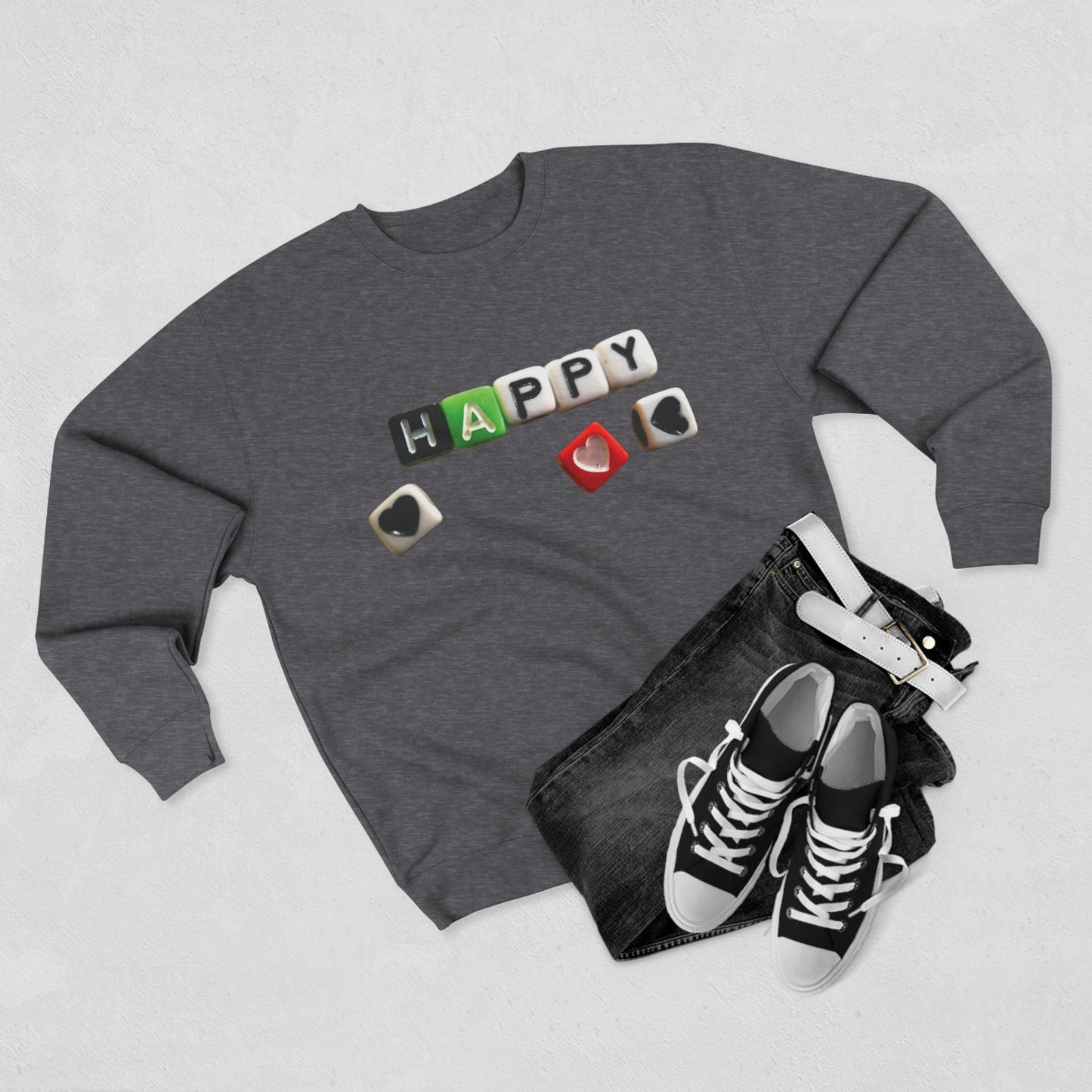 Unisex Crewneck Sweatshirt 'Happy'