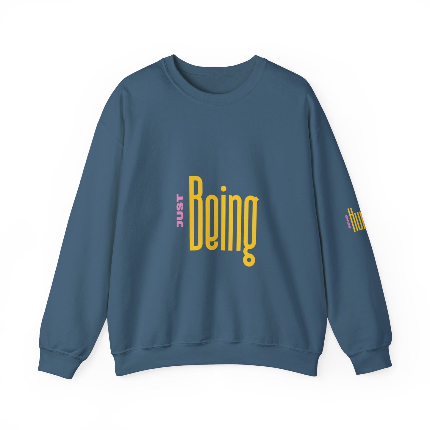 Unisex Heavy Blend™ Crewneck Sweatshirt 'Just Being - Being Human'