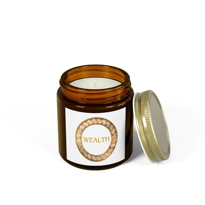 Scented Coconut Apricot Candles (4oz, 9oz) WEALTH