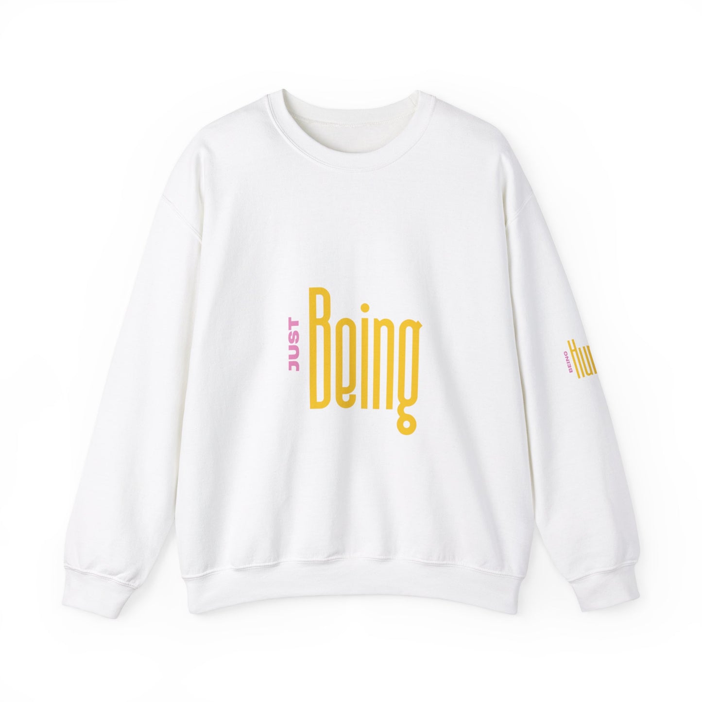 Unisex Heavy Blend™ Crewneck Sweatshirt 'Just Being - Being Human'